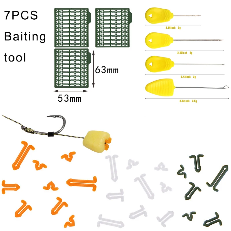 Kit de aparejos de pesca de carpa, 265 Uds., clips giratorios mate, agujas de cebo, anzuelo de carpa para Terminal, aparejos de carpa preatados, accesorios de pesca - imagen 3