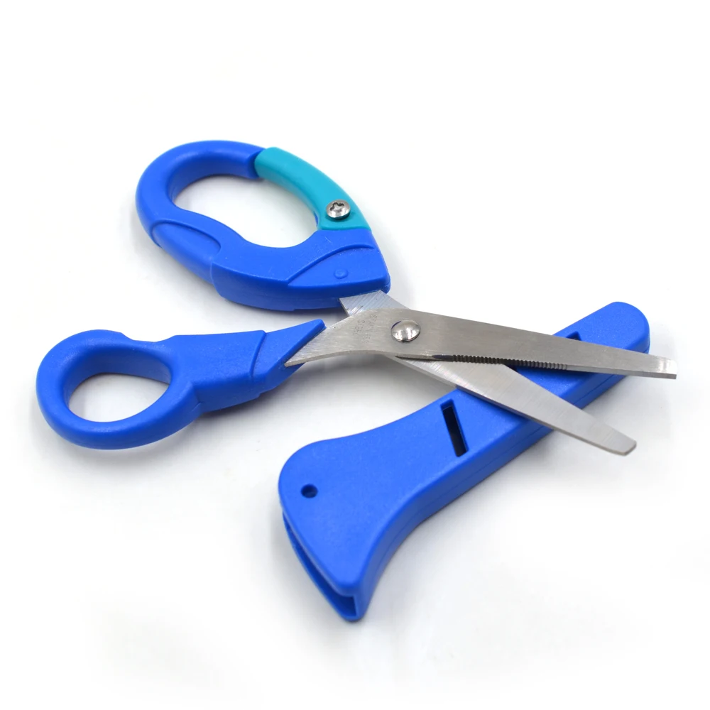 MNFT-Tijeras de borde dentado antideslizantes para pesca, tijeras de trenza de agua dulce y salada, funda de cinturón de plástico resistente, 1 ud. - imagen 5