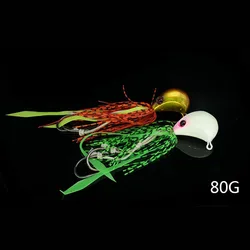 UCOK-anzuelo de plomo que se hunde, cebo de fundición lenta para barco, mar, pulpo, calamar, señuelos, engranaje, 80g, 1 unids/paquete