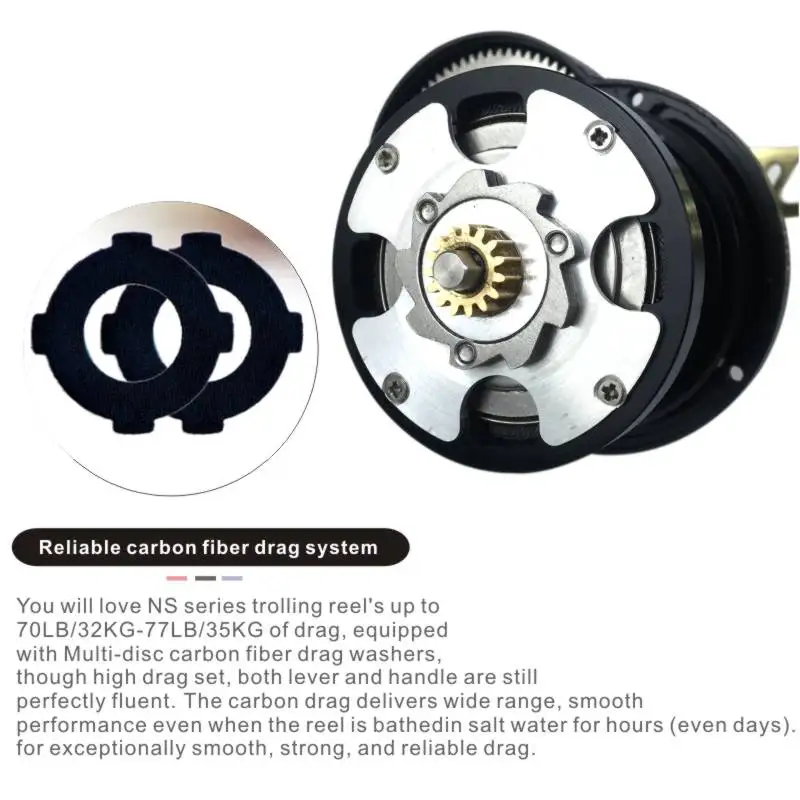 Topline Carrete Curricán Agua Salada 6,3:1 – Palanca Arrastre - imagen 4