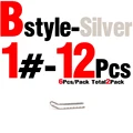B Silver Size1 12PCS