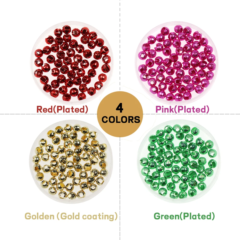 WIFREO-Cuentas de cabeza de tungsteno ranurada, materiales de atado de moscas, 20 piezas, poliédrico, peso para señuelo, plantilla de pesca, cabeza de Ninfa - imagen 5