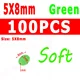 100pcs green 5X8mm