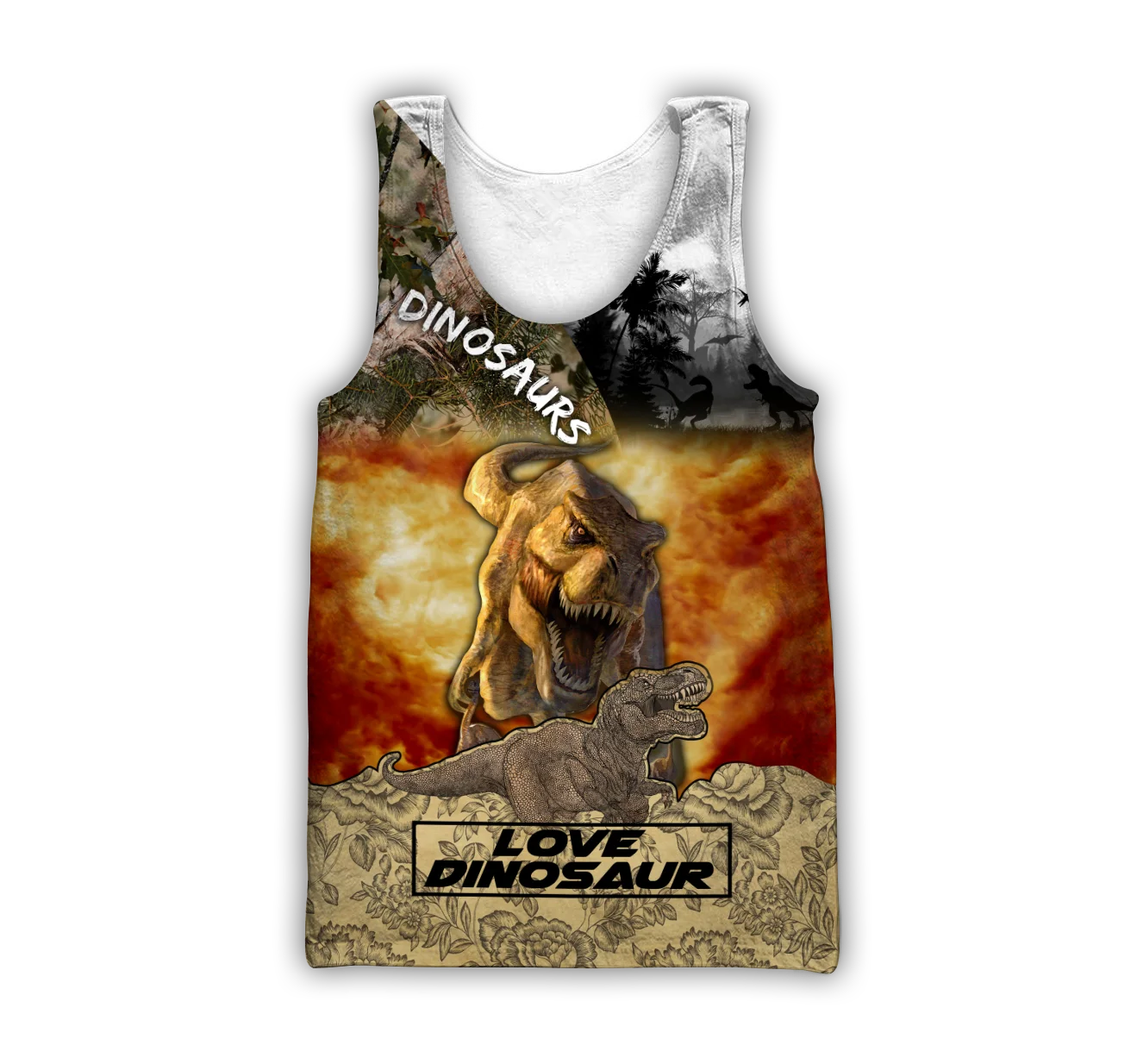 Hermoso dinosaurio t-rex piel 3D impreso hombres chaleco Harajuku moda sin mangas camiseta verano streetwear camiseta sin mangas Unisex BX004 - imagen 5