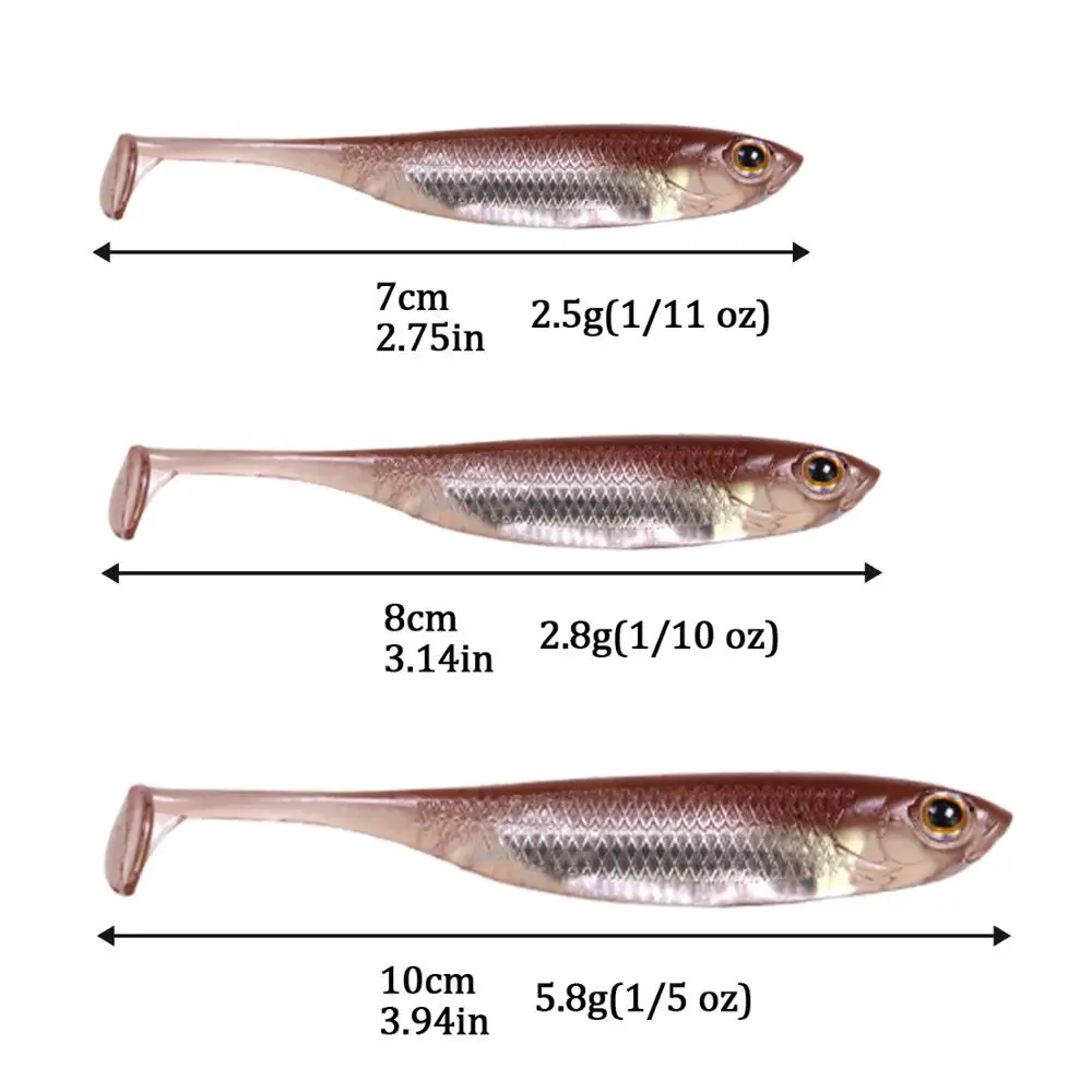 THKFISH Señuelos de silicona tipo shad para lubina - imagen 2