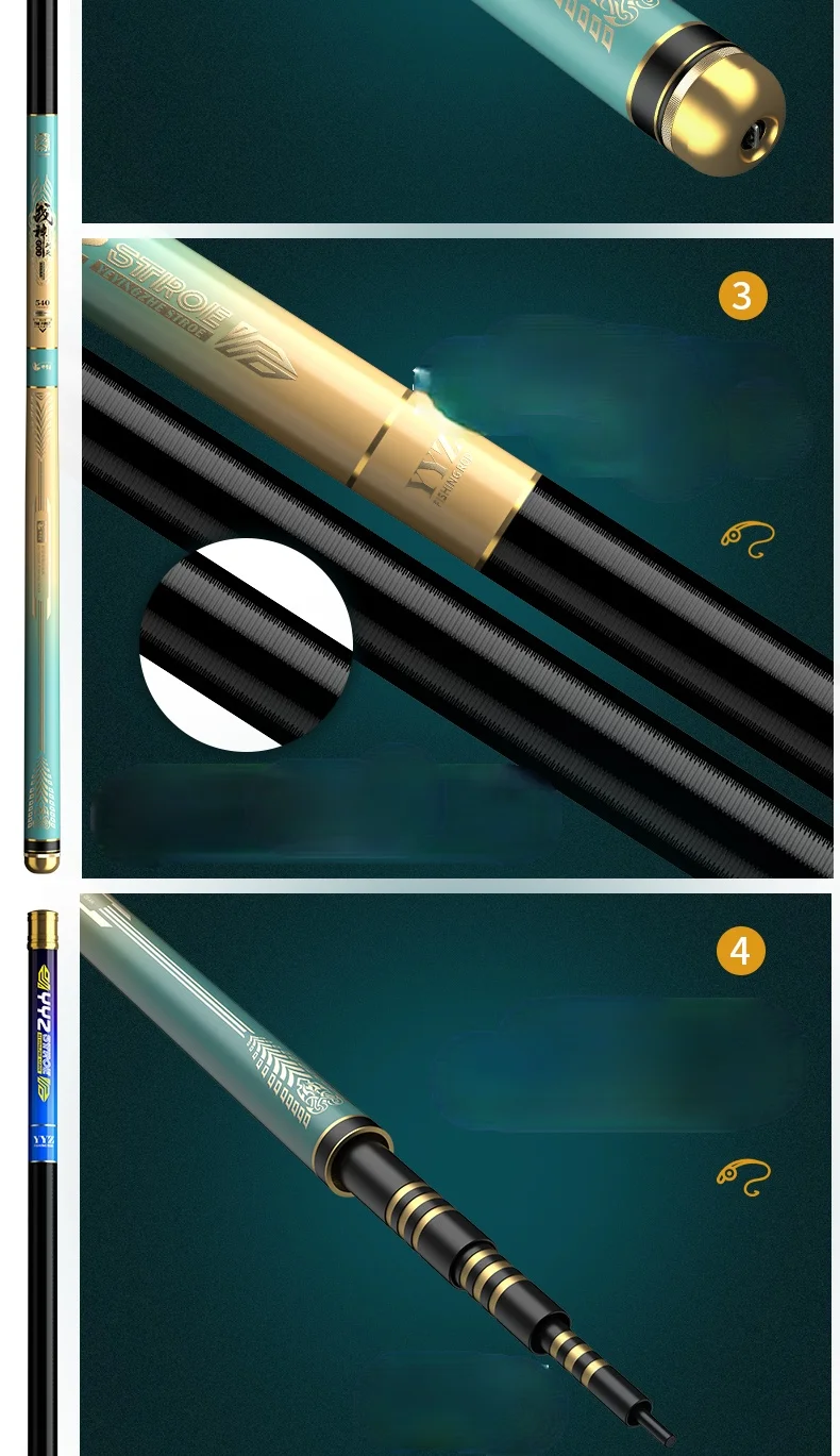 Experimentar precisión y elegancia con esta caña de pescar de alta calidad