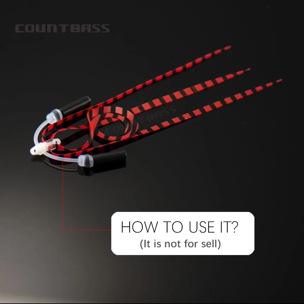 COUNTBASS 50 Uds. Collares de falda con correa de sonajero para falda de Jigging deslizante, plantillas de goma con cola, cebo de natación, piezas de señuelo de pesca - imagen 3