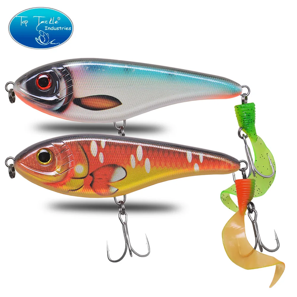 Jerk cebo con cola suave señuelo de pesca para Lucio 150mm 85g CFLURE Muskie Pike Big VIB señuelo de pesca cebo duro Jerk 24 colores - imagen 4