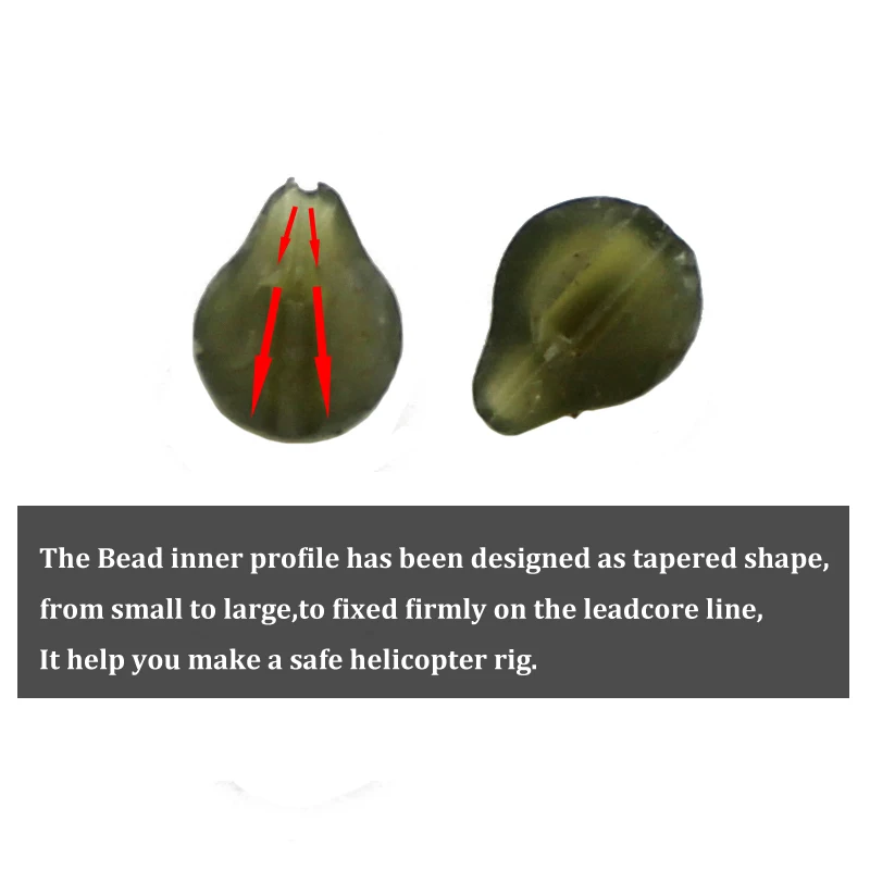 Accesorios de pesca de carpa, aparejos de pesca con manga de cuentas, Protector de línea Zig Rig, sistema de seguridad Chod para pesca de carpa, 20 Uds. - imagen 2