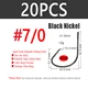 20pcs Size 7l0 Black