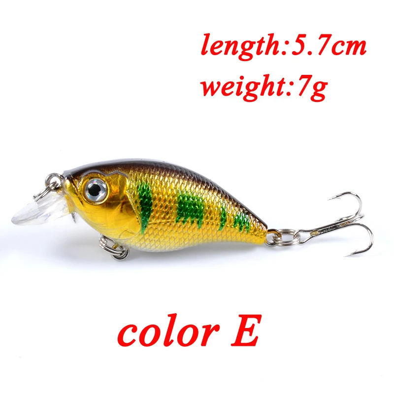 1 Uds Wobblers calidad Crankbait señuelo de Pesca de simulación 5,7 cm 7g Jerkbait cebo duro flotante lubina carpa Pesca aparejos de Pesca - imagen 5