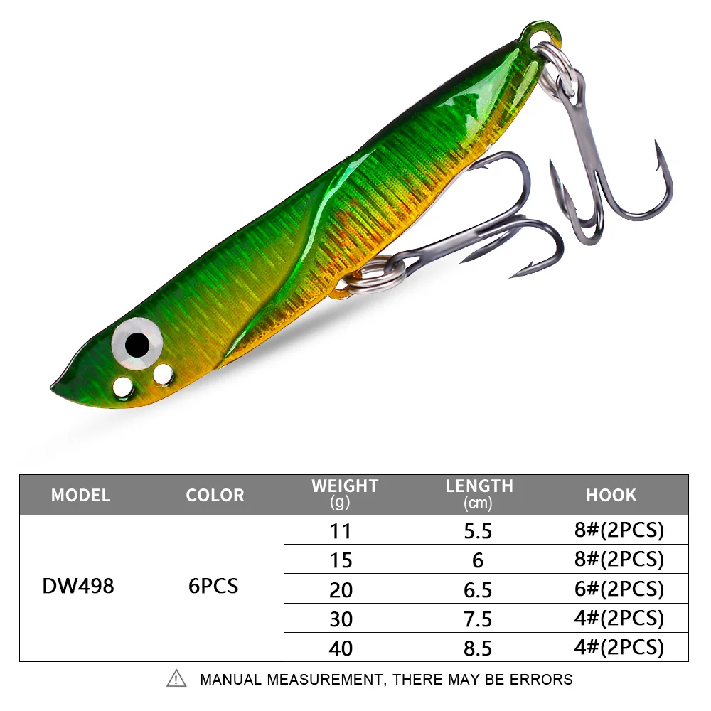 PROBEROS-Señuelos de Pesca de fundición a tierra, cebos de Pesca de lubina Artificial, 1 pieza, Vibe 11-15-20-30-40G - imagen 3