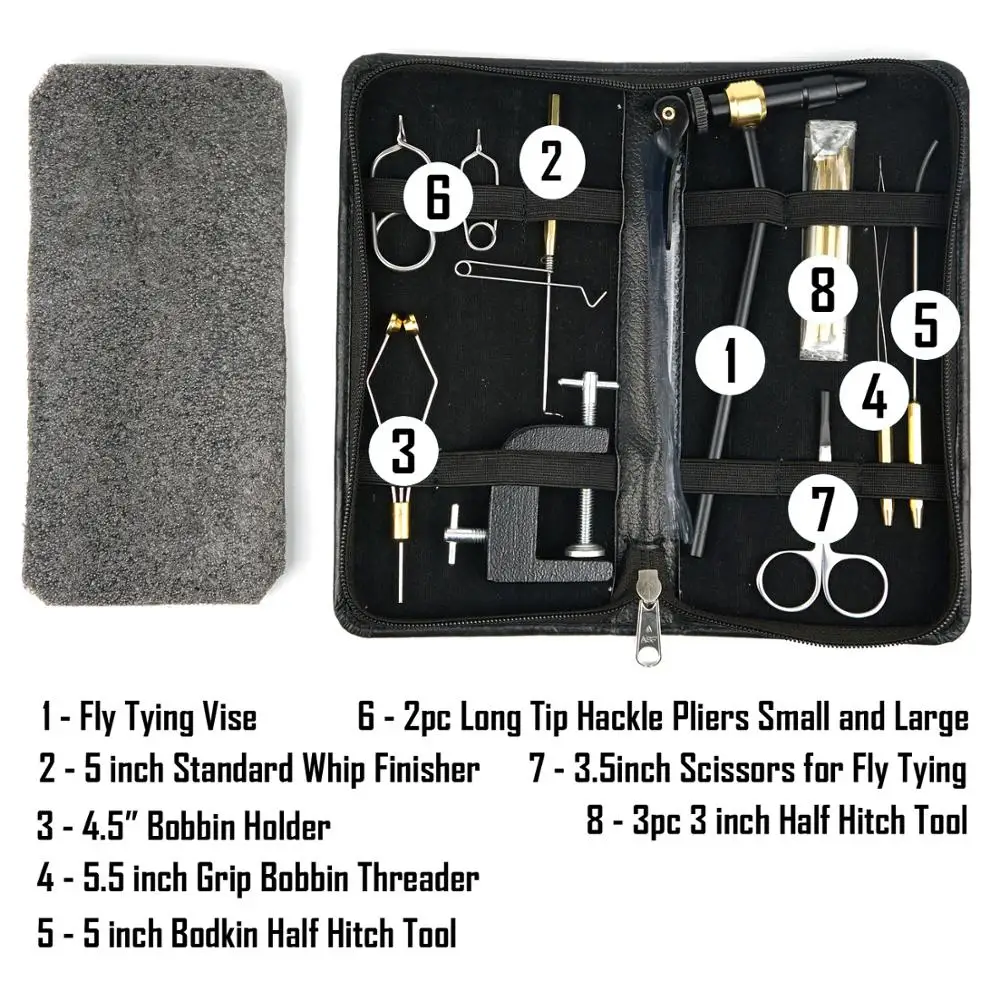 Aventik-tornillo de aluminio de calidad, herramientas de atado de moscas con soporte de bobina de ajuste de una mandíbula, herramienta de medio enganche - imagen 3