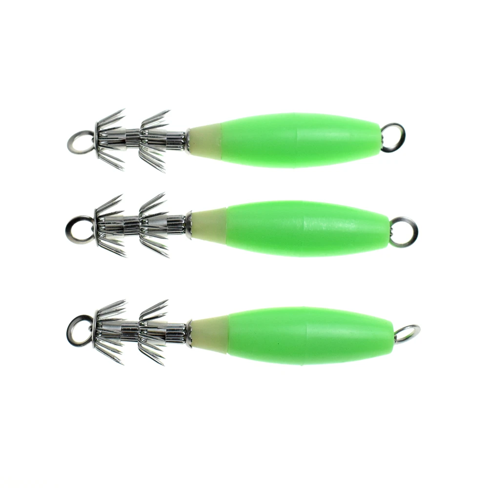 Anzuelo de calamar luminoso, Señuelos de Pesca, cebo de pulpo, 10cm, 15g, 4 unidades por lote - imagen 4
