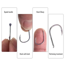 ICERIO Anzuelos para pesca con mosca – Anticorrosión, círculo único
