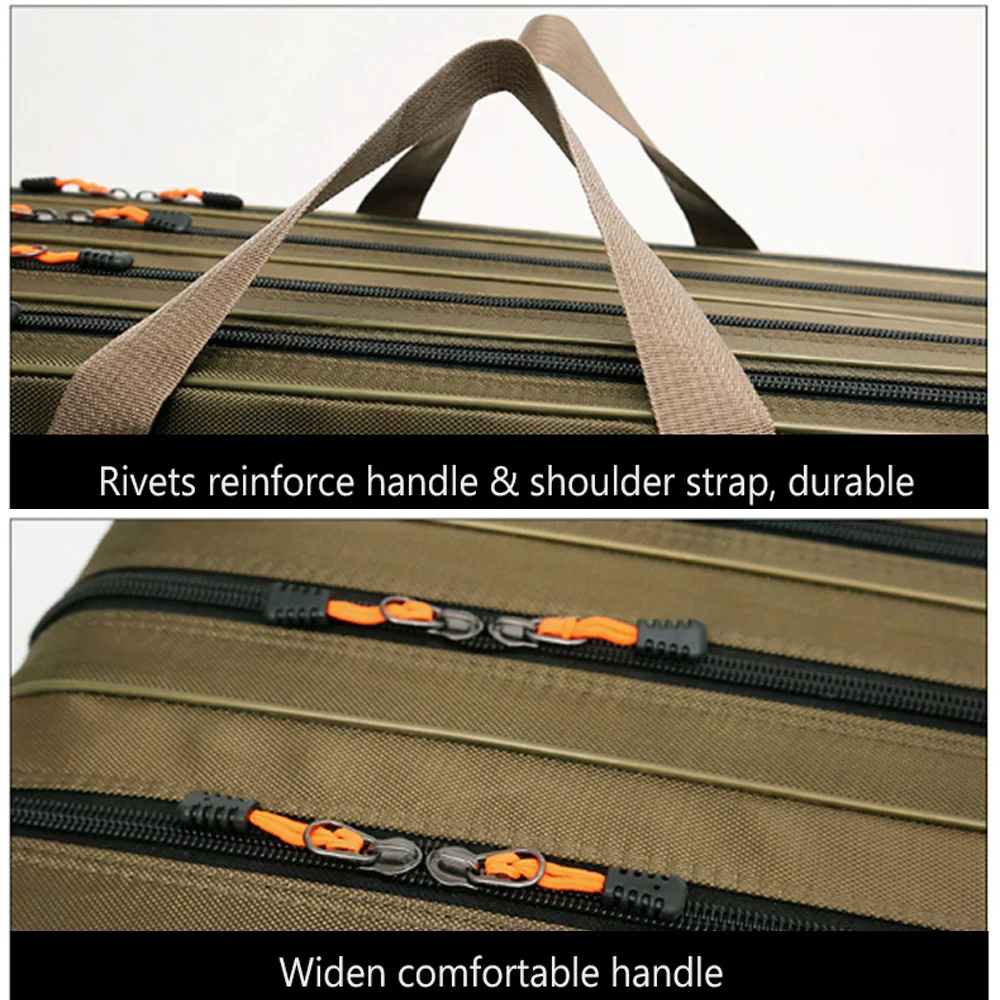 Bolsas impermeables para caña de pescar, estuche de almacenamiento para carrete de pesca de 100 capas, bolsa para señuelos, mochila de gran capacidad, 80cm/90cm/120cm/3/4 cm - imagen 5