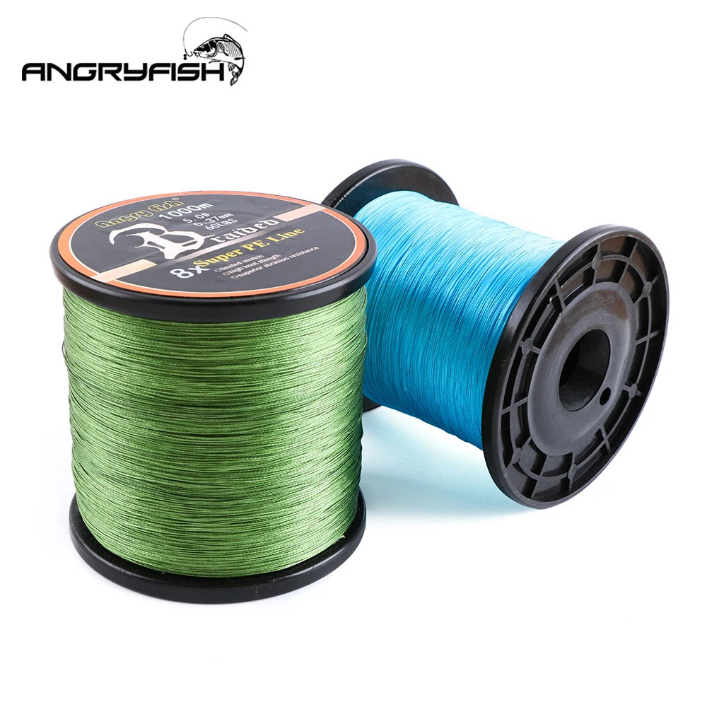 Angryfish 1000 metros 8x hilo de pescar trenzado 8 colores línea súper PE resistente al desgaste - imagen 5