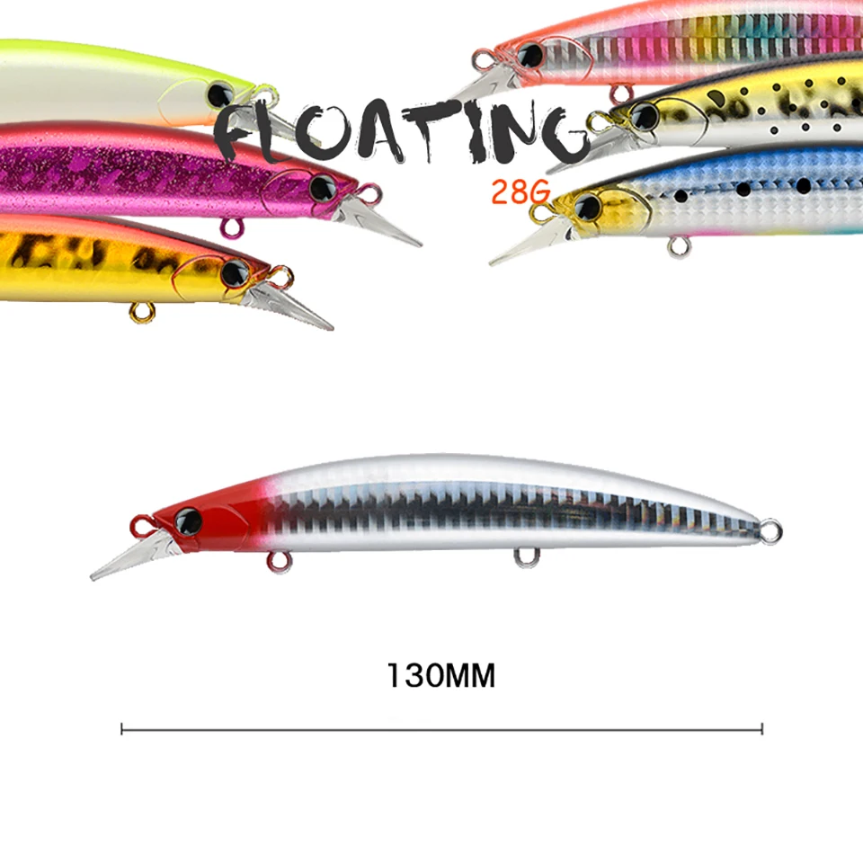 WALK FISH-cebo de pesca flotante, 1 unidad, 130mm/23g, ojos 3D, Wobblers, cebos artificiales, cebo duro, aparejos de pesca - imagen 5