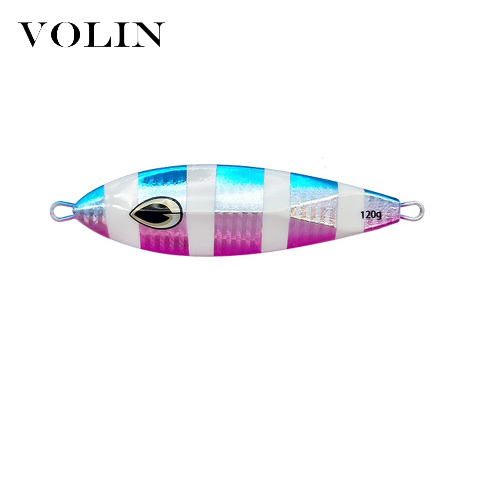VOLIN-señuelo de pesca Artificial de Metal fundido, cebo de lubina duro que brilla, 180g/200g/250g, 1 unidad - imagen 5