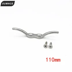 Cornamusas de acero inoxidable 110 para amarre de barco, cornamusas de cuerda de asta de bandera, 316mm, para yate