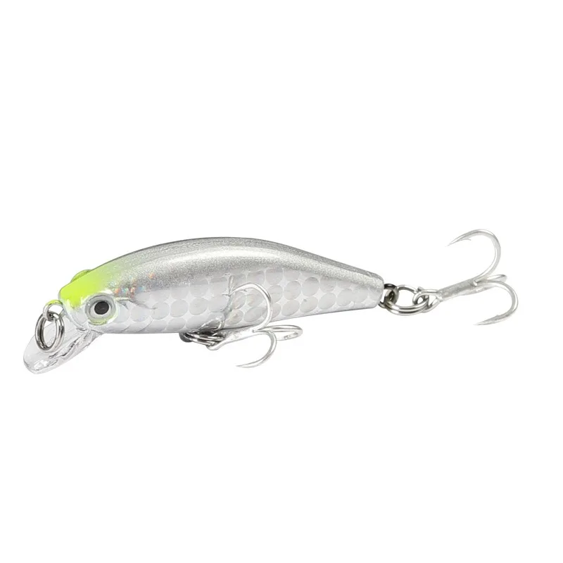 Señuelo de pesca de pececillos, cebo duro de plástico Artificial, Wobbler, ojos 3D, 55mm, 6,3g, 1 piezas