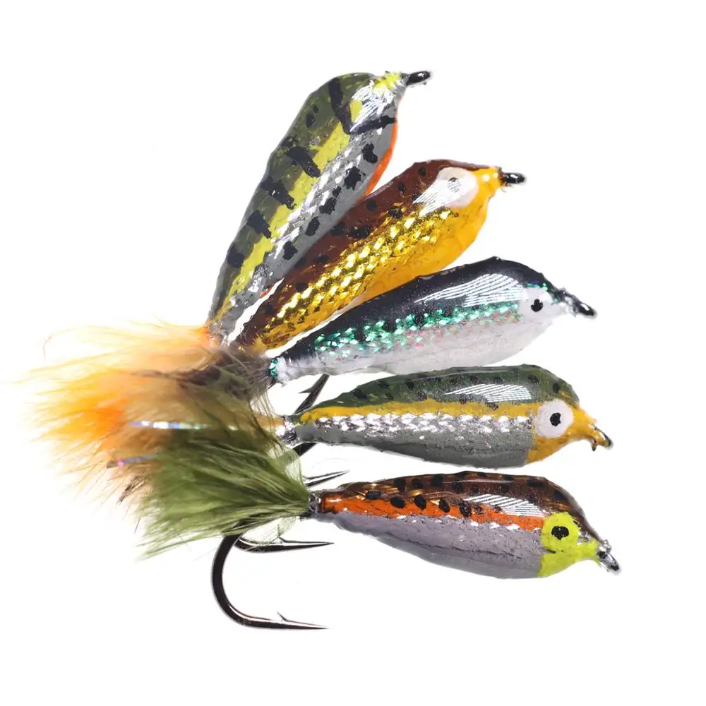 Bimoo 6PCS # 4 peces de cebo epoxi, pececillos, trucha para freír, moscas de pesca con mosca, señuelos, Streamer para salmón, Lucio, trucha arcoíris, pesca de perca - imagen 5