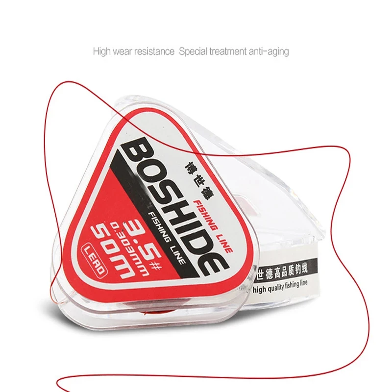 Línea de pesca de 50m, competición de pesca, cable de pesca súper fuerte, línea más invisible, sin memoria, línea de nailon recubierta de fluorocarbono - imagen 3