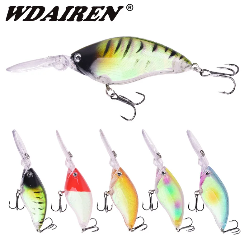 Señuelos de Pesca de manivela, 110mm, 18g, lengua larga, Minnow, cebo duro Wobbler para agua profunda, Crankbait Artificial para aparejos de Pesca de lubina, 1 ud. - imagen 2