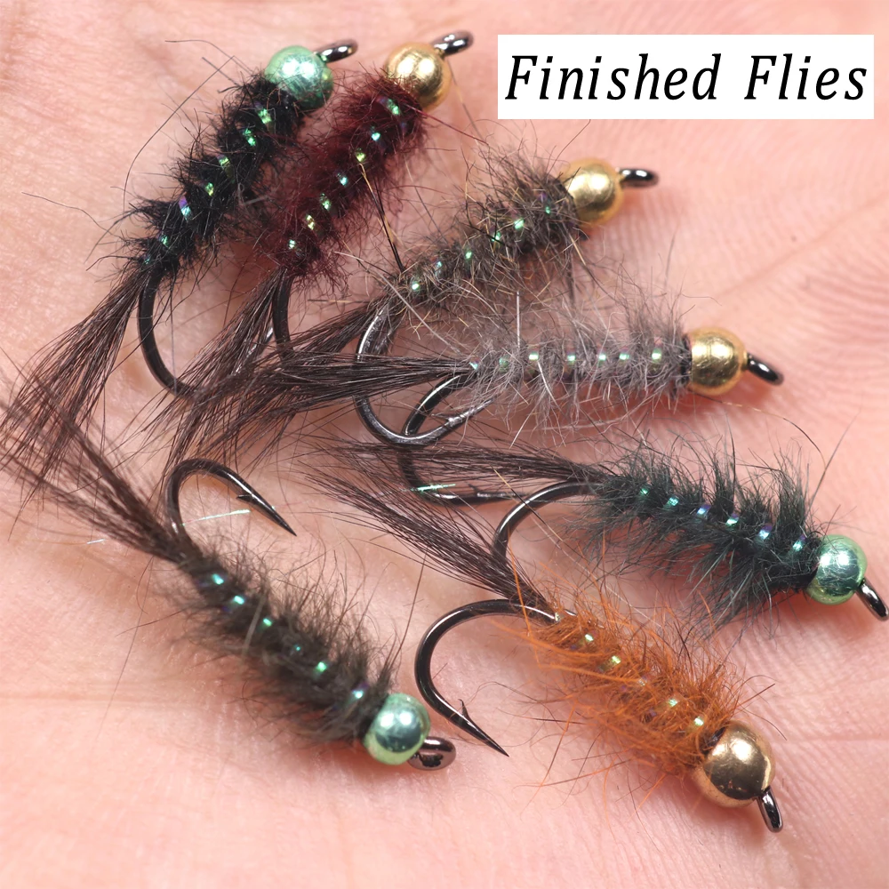 Bimoo, 2mm-3mm, rayas de ardilla de pino suave precortadas, Material de atado de moscas de piel, tiras Zonker estrechas para serpentinas, ninfas de sanguijuela - imagen 5