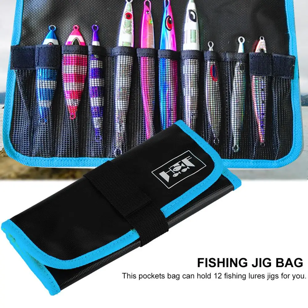 Bolsa para anzuelo de pesca, equipo de pesca de PVC, resistente al agua, herramientas, bolsillos, accesorios de aparejos de pesca, 31x22cm x 295G - imagen 3
