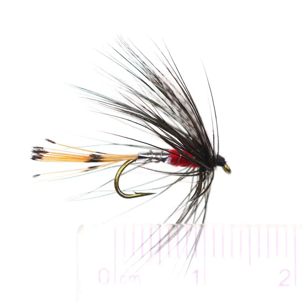 Bimoo-señuelo de pesca de trucha, cebo de mosca húmeda con púas, gancho de acero de alto carbono, #12, 6 unids/lote - imagen 3