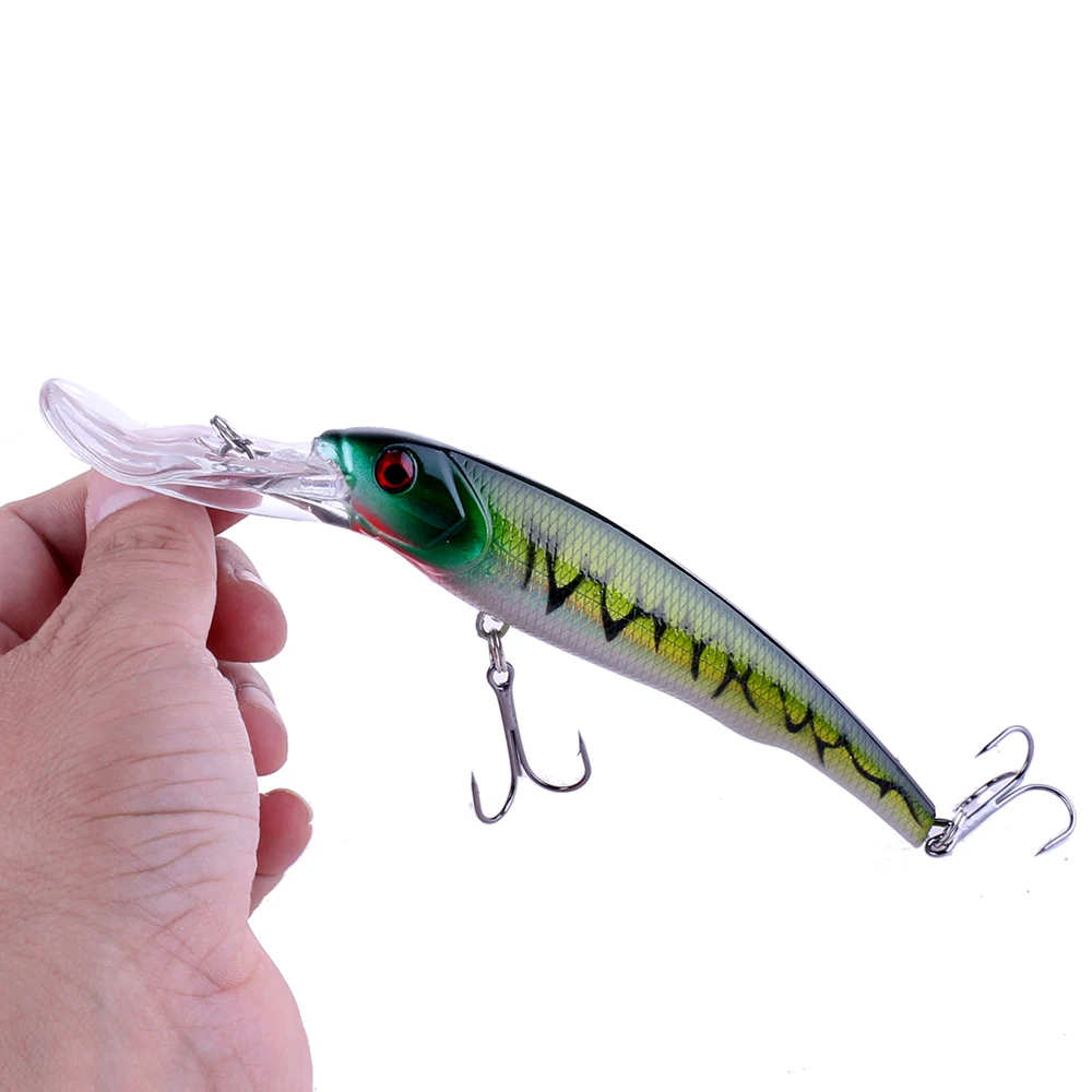 Hengjia 16,5 cm 28g señuelo de pececillo grande cebo de curricán Wobblers artificiales buceo profundo aparejos de pesca de mar lubina Pike Crankbaits - imagen 2