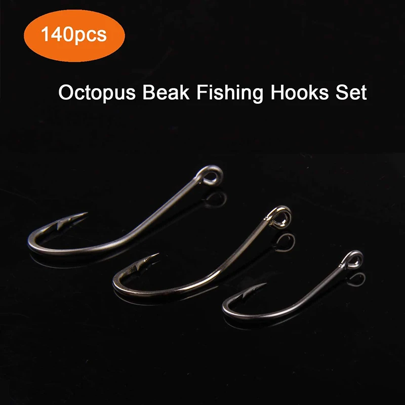 Anzuelos de pesca en Offset, anzuelos afilados de acero inoxidable para agua salada, anzuelo anticorrosión, Kit de anzuelos de pesca 140-1/0, 7/0 unids/lote por caja - imagen 4