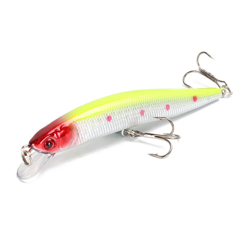 Señuelo de Pesca flotante para pececillos, cebo Artificial de plástico duro, Wobbler, para trucha y lubina, aparejos de Pesca, 10cm, 8,3g, 1 ud.