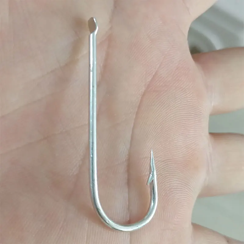 Venta al por mayor, 1000 Uds., anzuelos de cabeza plana, anzuelos con púas estañadas, anticorrosión, vástago largo, anzuelo palangre, accesorios de Pesca de mar - imagen 4
