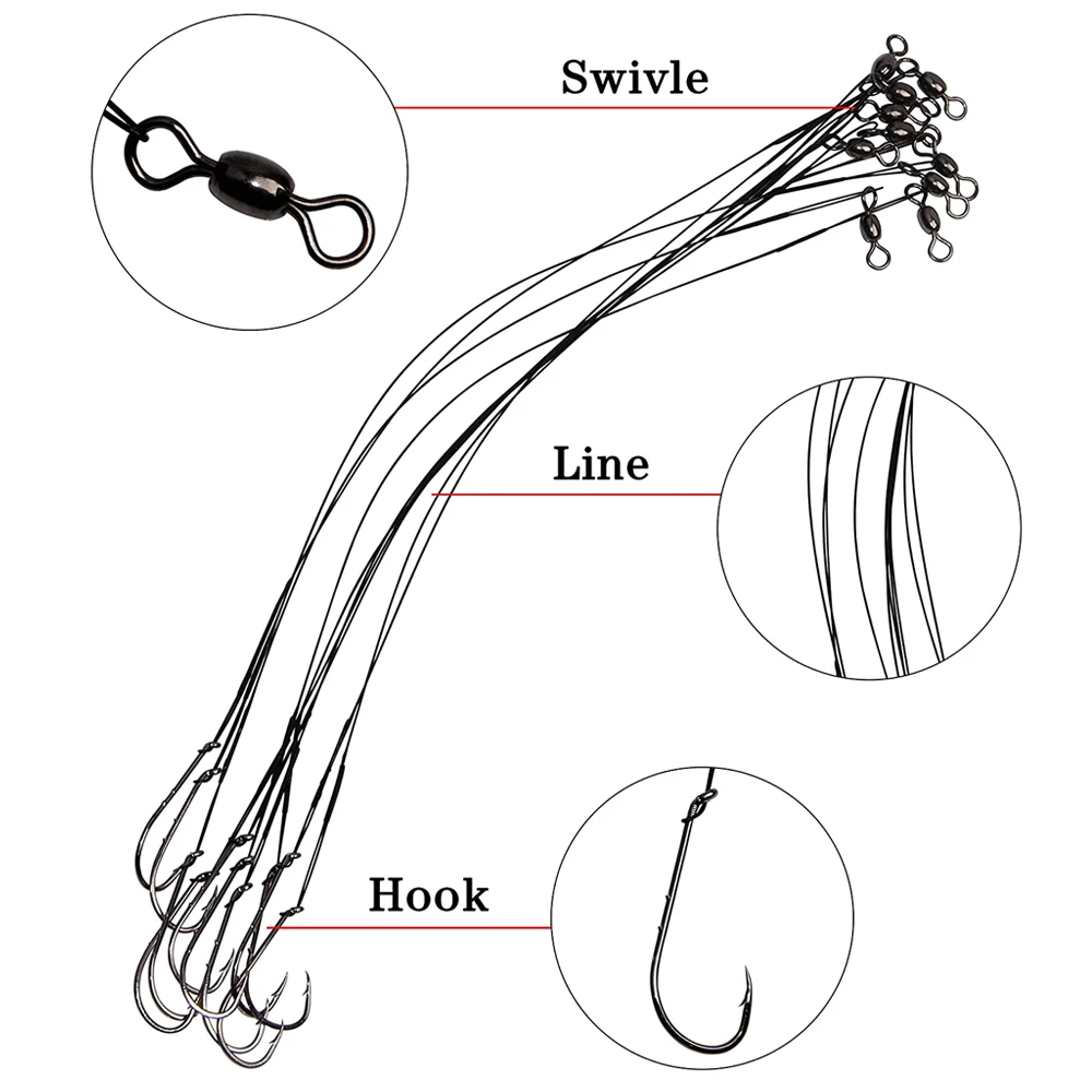 Sedal de pesca giratorio con ganchos de púas giratorias, señuelo de pesca, accesorios de aparejos, 30 piezas - imagen 4