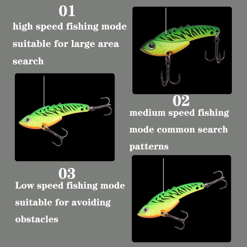 Señuelo de Metal con ojos 3D de 9g y 13g, cebos de vibración que se hunden, Vibe Artificial para perca, Lucio, aparejos de pesca giratorios, 1 ud. - imagen 5