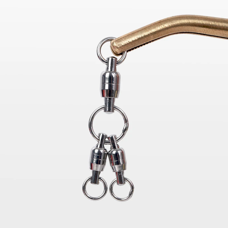 50 Uds. Giratorios de Pesca giratorios de alta velocidad conector de rodamiento de bolas de acero inoxidable completo accesorios de Pesca de mar aparejos de Pesca - imagen 4