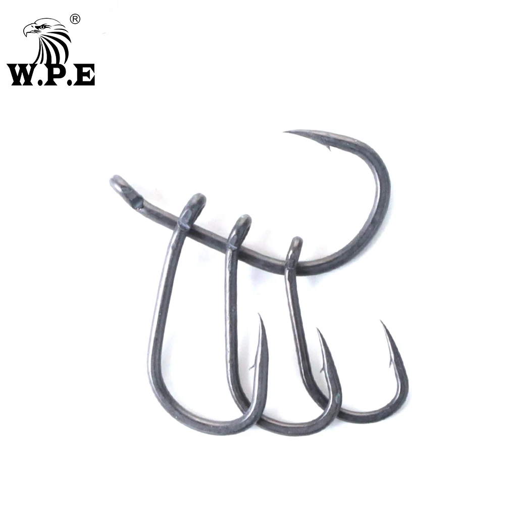 W.P.E-anzuelos de pesca de acero al carbono con púas, aparejos de pesca de carpa de Japón, 30 unids/lote, 4 #6 #8 #10 # - imagen 5