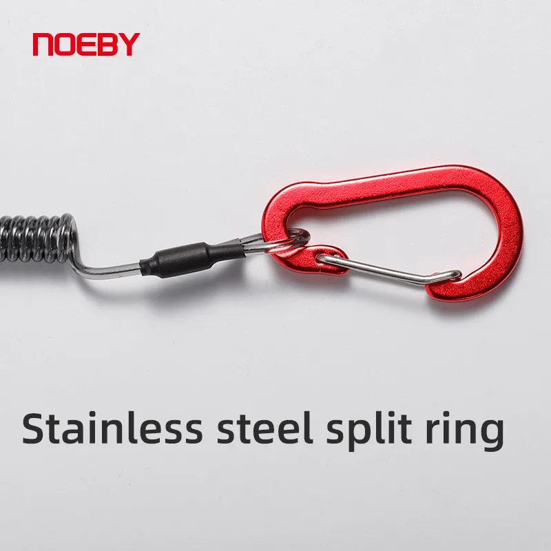 NOEBY-Cuerda de retención para peces, alicates, empuñaduras de labios, Control de aparejos, cuerda de hebilla colgante, tracción fuerte, accesorio de pesca, 21cm, 4 piezas - imagen 4