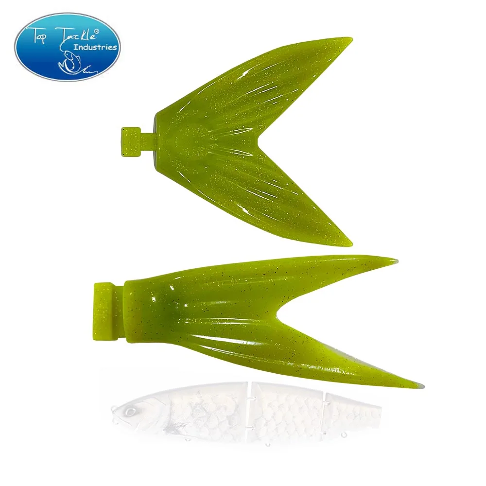 Señuelo de pesca con cebo articulado, lengüeta transparente ABS de 360mm, accesorios de cola suave de PVC - imagen 3