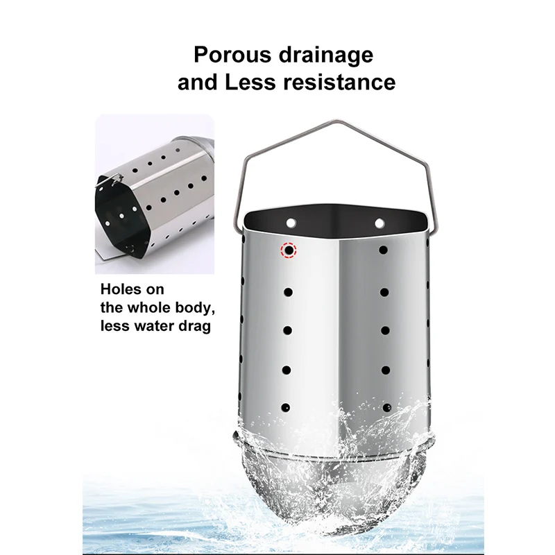 Dispositivo de anidación de punto fijo de acero inoxidable, cebo de agua flotante, dispositivo de lanzamiento, anzuelo de pesca señuelo perezoso, contenedor lanzador X579G - imagen 4