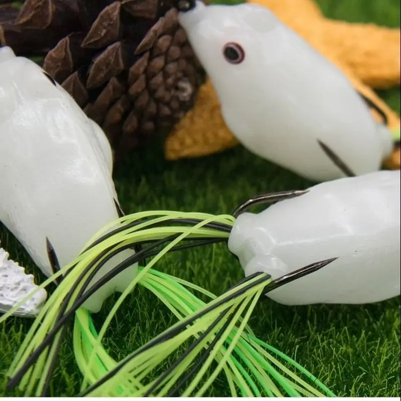 Señuelos de Pesca de rana, anzuelos luminosos, aparejos de lubina, 1 piezas, 5,5 CM, 12G