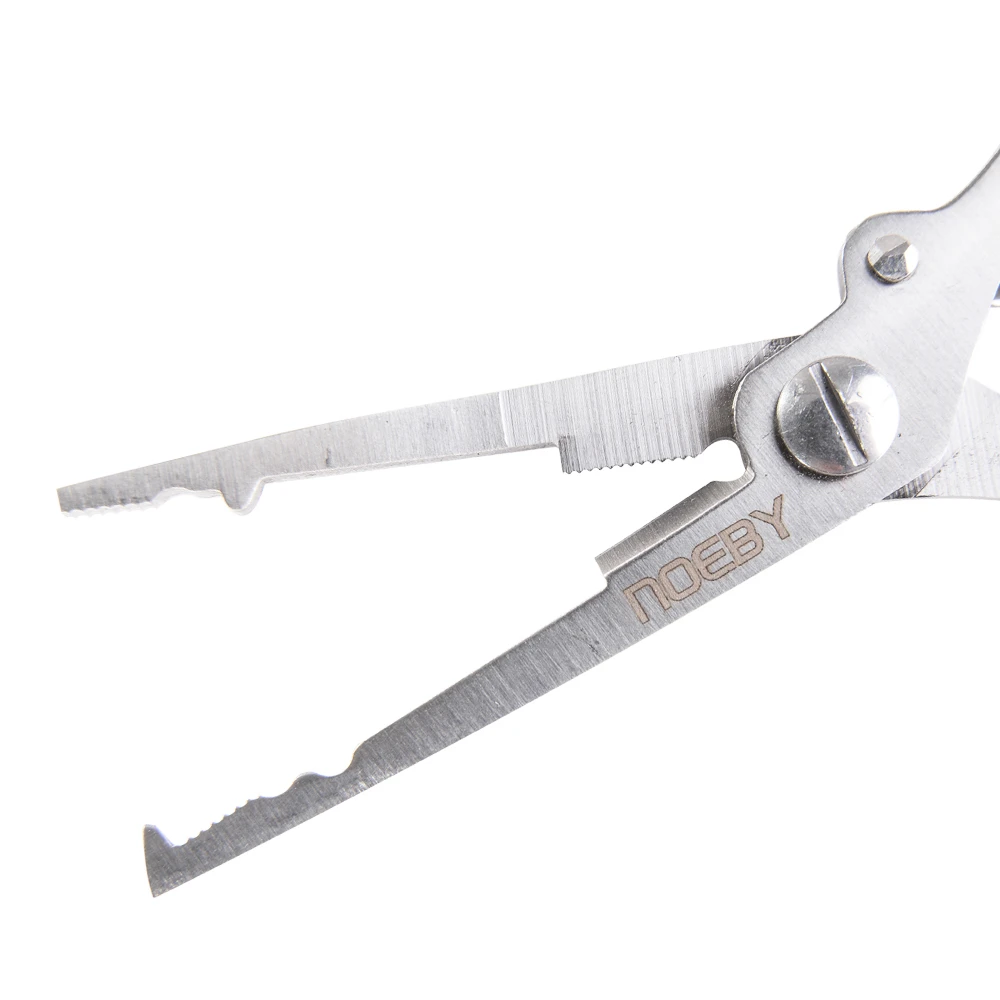 NOEBY-Alicates de pesca multifuncionales, accesorios de pesca, dos colores, herramientas de anzuelo, aparejos, acero inoxidable, azul y amarillo - imagen 3