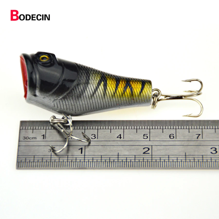 Popper-señuelo de pesca Artificial, Wobblers de mar, pesca de lubina, trucha, Lucio, carpa, superficie, señuelos duros - imagen 5