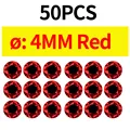 50pcs 4MM Red