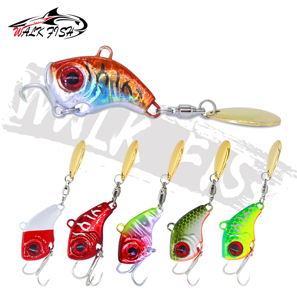 WALK FISH-Señuelos de Pesca giratorios de Metal VIB, cebo con vibración, cuchara giratoria, 7/12/16/20g, Jigs, trucha, cebos duros de pesca de invierno - imagen 2
