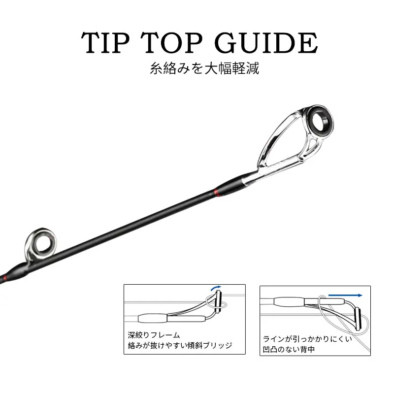 BAKAWA-caña de pescar portátil de 4 secciones, 1,98 m, 2,1 m, alta potencia de carbono, fundición giratoria, alimentador de agua dulce - imagen 4