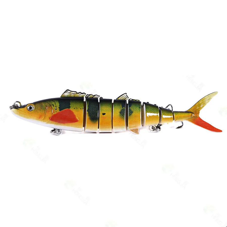 Wobblers de pececillo que se hunden, Señuelos de Pesca de Crankbaits de Lucio, cebo Artificial articulado, duro, 8 segmentos, aparejos de pesca Swimbait, 17,8 cm - imagen 3