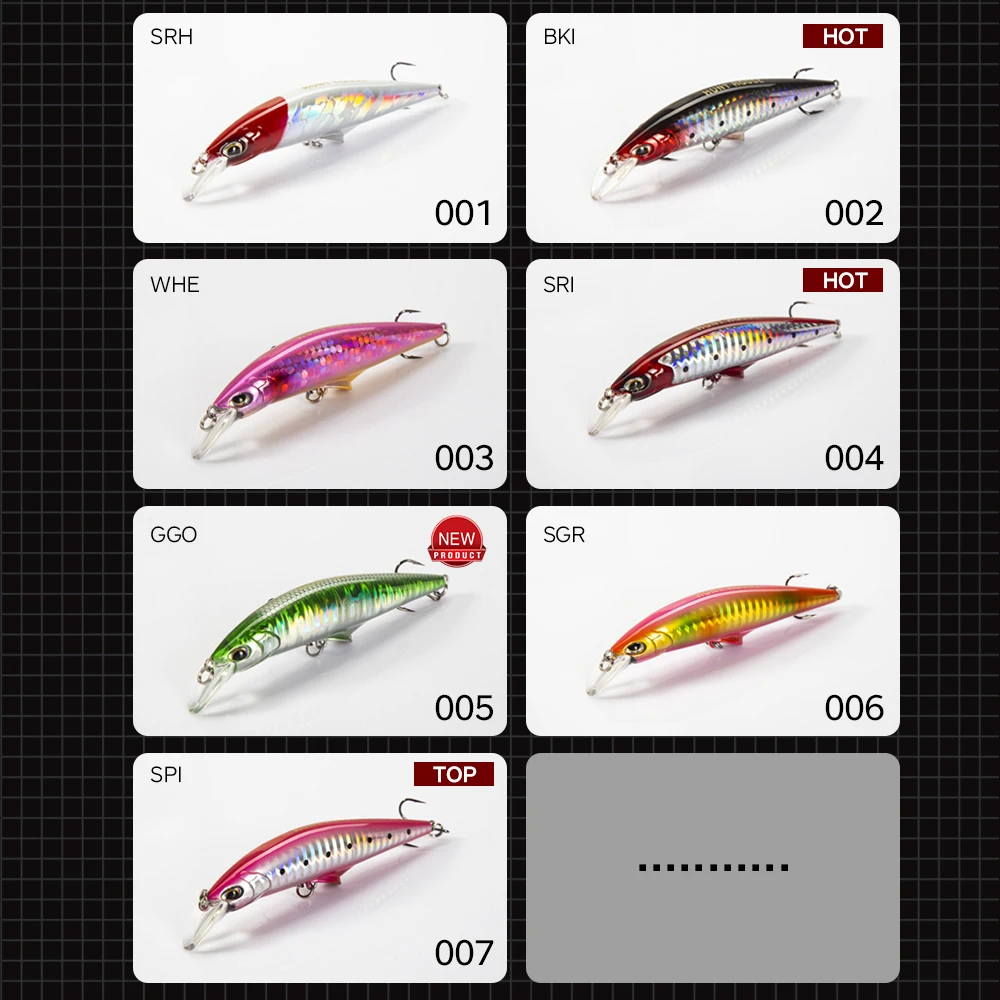 Hunthouse-señuelo de hundimiento 5 piezas G, control minnow, 95, 120mm, 28, 41g, pesca swimbait leurre pescar jerkbaits lubina, cebo falso duro - imagen 5